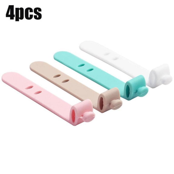 Soft Silicone Straps Anti Lost Earphone Usb Storage Data Cable Organizer F4T4