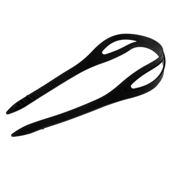 Soft Silicone Swimming Goggles Strap Hair Protector Replacement Spare - Black