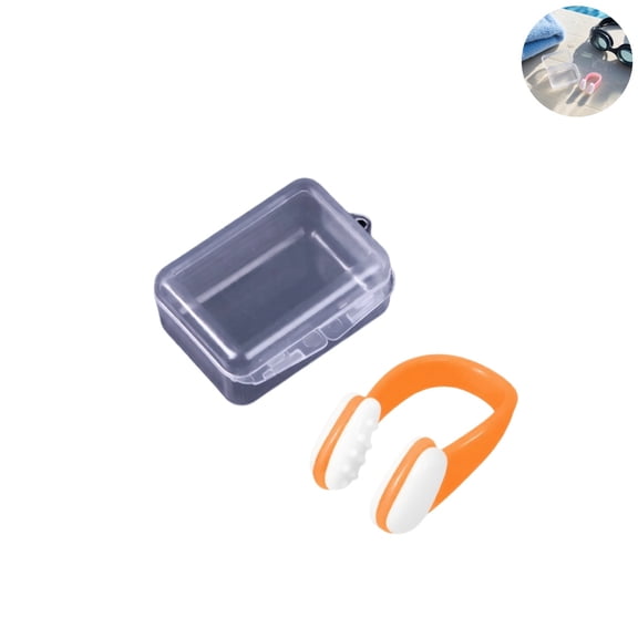 Soft Silicone Swimming Nose Clip with Storage Case, Waterproof Comfortable Swim Nose Plug Anti-Water Nose Clips for Adults Kids Pool Diving Surfing Swimming Accessories