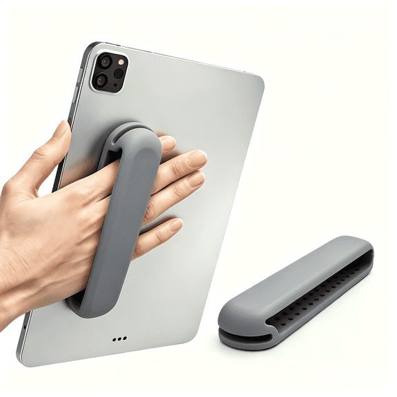Soft Silicone Tablet Finger Grip Strap, Self-Adhesive Anti-Drop Back Hand Holder, Ergonomic Portable Tablet Hand Grip for All iPad & Android Tablets, Non-Slip Tablet Back Grab Handle