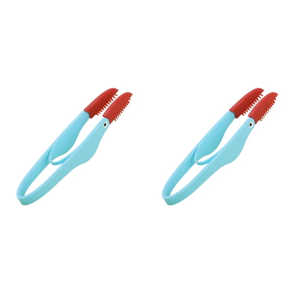 Soft Silicone Tear Stain Remover Brush, 2 Pack, Mini Pet Eye Comb for Cats and Dogs, Gentle Grooming Tool for Mucus and Crust, Essential Face Cleaning Supplies, Sky Blue, 4.6 Inch