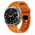 thumbnail image 1 of Soft Silicone Watch Band Compatible for Samsung Galaxy watch Ultra 47mm Band Men Women, Breathable Sport Watch Band for Galaxy Watch 7 Ultra 47mm Strap,Orange, 1 of 6