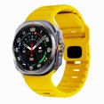 thumbnail image 1 of Soft Silicone Watch Band Compatible for Samsung Galaxy watch Ultra 47mm Band Men Women, Breathable Sport Watch Band for Galaxy Watch 7 Ultra 47mm Strap,Yellow, 1 of 6