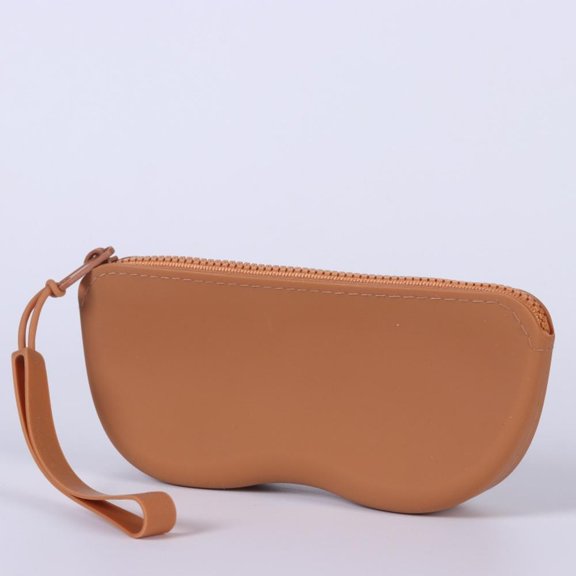 Soft Silicone Zipper Glasses Bag Storage Waterproof Bag Cosmetic Coin Bag Case For Women Girls Candy Color Dustproof Glasses Box
