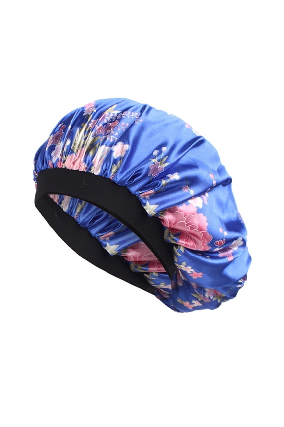 Soft Silk Hair Bonnet With Wide Band Comfortable Night Sleep Hat Hair Loss Cap,Hair Clips