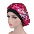 thumbnail image 1 of Soft Silk Hair Bonnet with Wide Band Comfortable Night Sleep Hat for Hair and Loss Prevention, 1 of 1