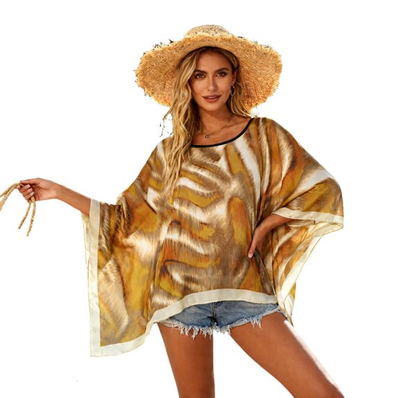 Soft Silk Like Shawl Women Beach Dress Elegant Pattern For Various Occasion