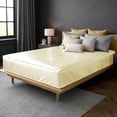 thumbnail image 1 of Soft Silk Zip On Fitted Sheets Cal King Size 72X84 - Includes 2 Zip On Sheets +1 Bottom Fitted Base - Fit's 16” In Deep Pocket - Easy to Use,Soft,Smooth -Fitted Sheet -lvory - Color, 1 of 8
