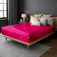 thumbnail image 1 of Soft Silk Zipper Fitted Sheet King Size 78X80 - Includes 2 Zip On Sheets +1 Bottom Fitted Base - Fit's 16” In Deep Pocket - Easy to Use,Soft,Smooth -Fitted Sheet -HotPink - Color, 1 of 8
