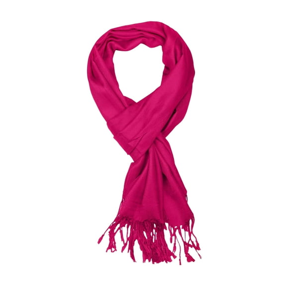 Soft Silky Pashmina Shawl Wraps Solid Colors Scarf for Wedding Evening Dresses Rose red Free