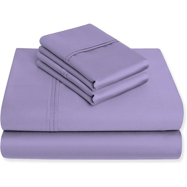 Soft Silver Organic 100 Cotton Sheets for Queen Size Bed, UltraSoft