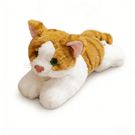 Soft Simulation Cat Plush Toys 10.2in Cute Cartoon Kitten Stuffed Animal Soothing Toy Gift for Girls