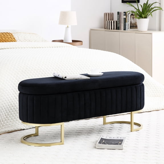 Soft Skin - Friendly Bench with Storage for Dressing Room and Extra Seating in Home