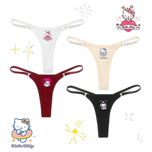 Soft Skin Pure Cotton Kawaii Sanrio Anime Thong Sexy Cartoon Underwear ...