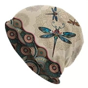 Soft Slouchy Beanie, Breathable BohoTurbans Skull Cap, Printed Chemo Cap For Women