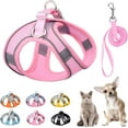 thumbnail image 1 of Soft Small Dog Harness and Leash Set Mesh Puppy Harnesses Leash Easy Walk Dog Harness Vest Adjustable Reflective No Pull Dog Harnesses for Small Dogs Cats, 1 of 7