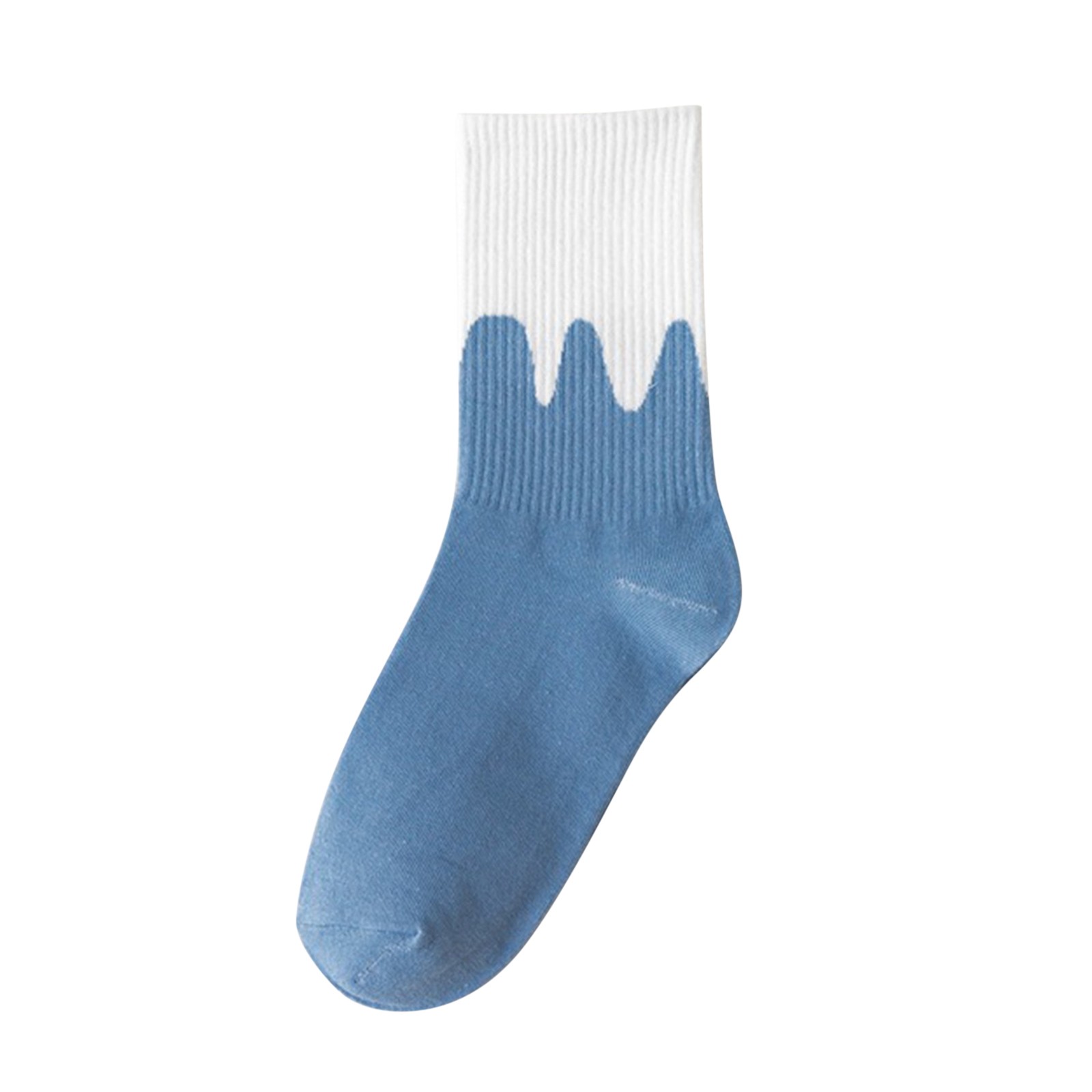 BJUTIR Soft Socks For Women Womem Blue Plaid Socks Shallow Mouth ...