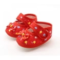 thumbnail image 1 of Soft Sole Cotton Baby Shoes - Infant Baby Walking Shoes Moccasinss Rubber Sole Crib Shoes 0-18M (Red), 1 of 5