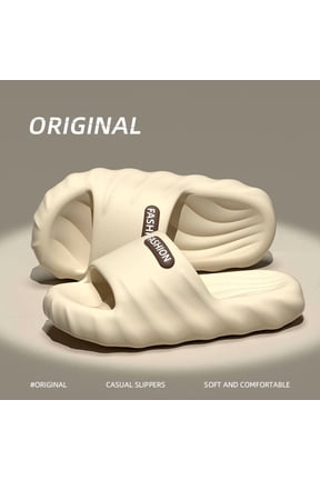 Soft Sole EVA Slippers for Women and Men Lightweight Non Slip Home Slippers Summer Wave Thick Platform Beach Flip Flops