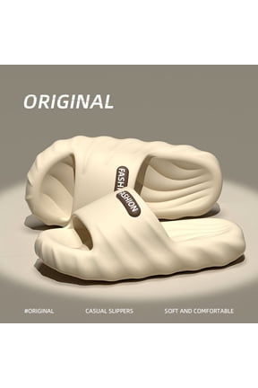 Soft Sole EVA Slippers for Women and Men Lightweight Non Slip Home Slippers Summer Wave Thick Platform Beach Flip Flops