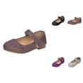 thumbnail image 1 of Soft Sole Low Top Mary Jane Sandals for Girls, Lightweight Sparkling Dress Flats for Casual & Wedding Occasions, Toddler Flower Girl Shoes (12M-12Y), 1 of 5