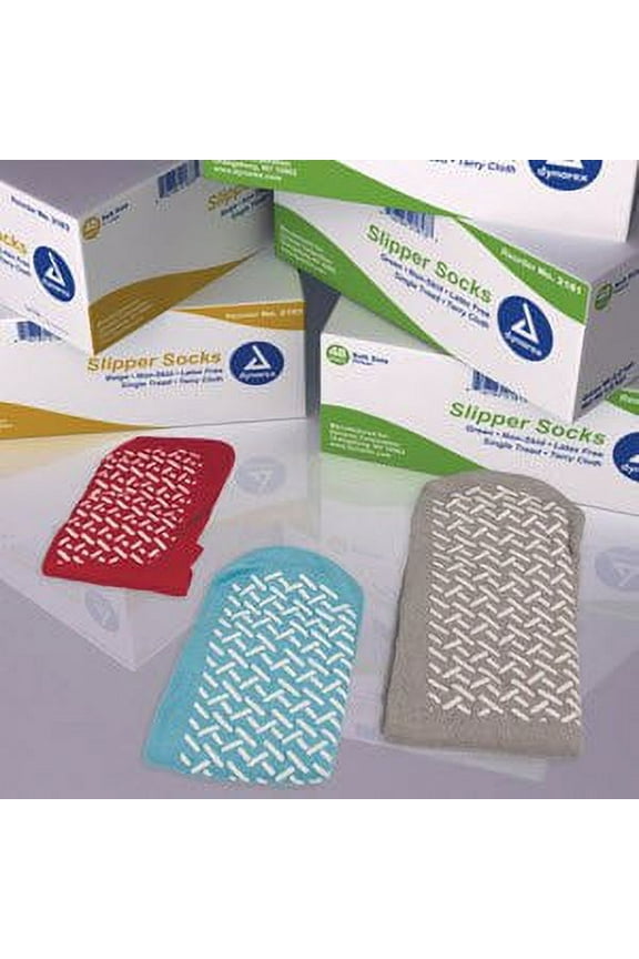 Soft Sole Slipper Socks 2X-Large Gray Ankle High, 2184 - Case of 48