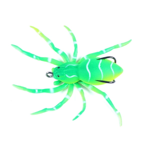 Soft Spider Bait, Bass Fishing Lure, Lifelike Skin Pattern, Bionic Weedless Strong Plastic Body, Barbed Hooks, for Bass Snakehead Pike Trout