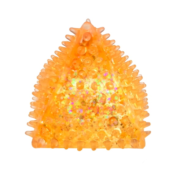 Soft Spiky Geometric Squeeze Toy for Kids Adults, Slow Rebound Anxiety Stress Ball Built-in Sequins, Sensory Toy Autism ADHD Anxiety, Home Office Fidget Toys, Yellow