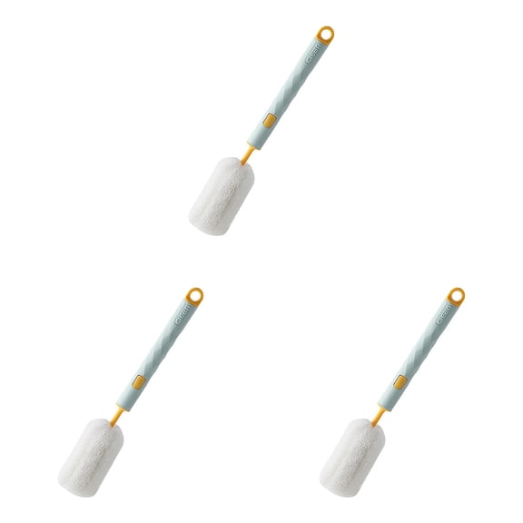 Soft Sponge Bottle Brush Set 10.82 Inch - Detachable Foam Cleaning Brush for Cups, Baby Bottles, Travel Mugs Non-Scratch Long Handle Scrubber with Hanging Design - for Narrow Neck Containers