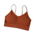 thumbnail image 1 of Soft Sports Bras for Women Convertible Bra Feature V-Neck Sport Bra Style W-1047 Brown M, 1 of 6