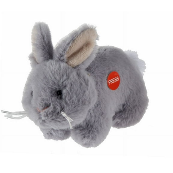 Soft Spots Pocket Pet: Gray Rabbit  Bunny Plush Toy  By Ganz