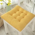 thumbnail image 1 of Soft Square Chair Pad with Ties Comfortable Solid Color Chairs Cushion for Yellow,Home or Car Sitting Coffee 18"x18"x3", 1 of 6