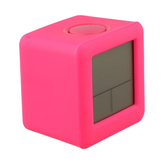 Soft Square Lcd Digital Alarm Clock With Smart Light With Silicone Protective Red YIWEI