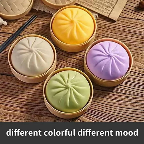 Soft Squeeze Decompression Yellow Dough, Giant Glitter Dumpling, Giant Dumpling, Mega Rainbow Dumplings, Large Stress Relief Sensory Ball for Friends, Anxiety Relief Fidget