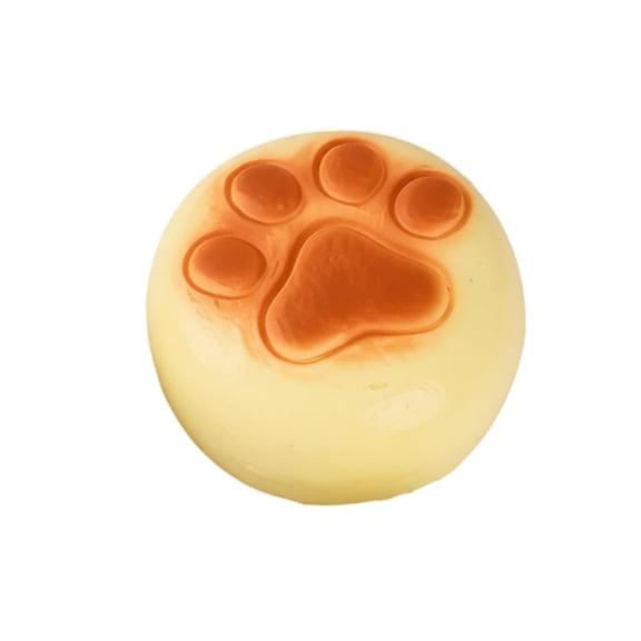 Soft Squeeze Round Cat Paw Squeeze Stress Toys, Relaxation Squeeze Toys, Squishies for Student, Relaxation Toys, 3.5X2.5 in Slow Rebound Toast Style Sensory Squeeze for Calming