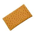 thumbnail image 1 of Soft Squeeze Top Slip In Eyeglasses Case And Holder In Faux Ostrich Leather, Mustard, 1 of 2