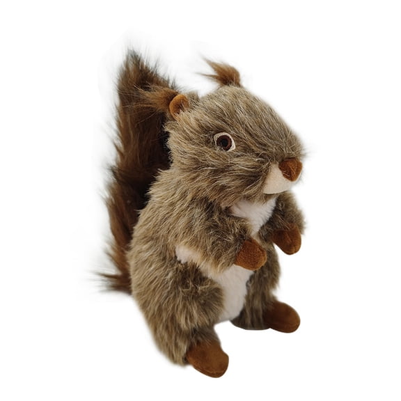 Interactively Noise Making Squirrels Puppy Toy Durability Bites Resistant Pet Anxieties Solution Easyly Clean Design