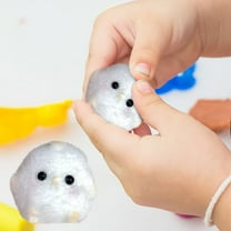 Soft Squishy Chicken Stress Toys, Mini Fidget Toys for Stress Relief and Sensory Stimulation, Cute Desk Toys for Hand Exercise and Focus(White)