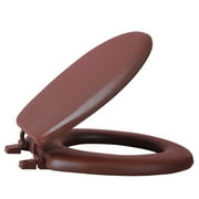 Soft Standard Vinyl Toilet Seat, Chocolate - 17 Inch Soft Vinyl Cover with Comfort Foam Cushioning - Fits All Standard Size Fixtures - Easy to Install Fantasia by Achim Home Decor