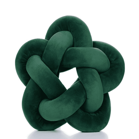 Soft StarThrow Pillow Cushion Home Decorative Pillows, Handmade Plush Throw Knotted Pillow for Home Décor Children Play Green 12.5In