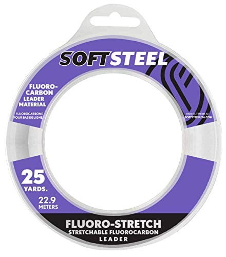 Soft Steel Fluoro-Stretch Stretchable Fluorocarbon Leader 25yd 100lb
