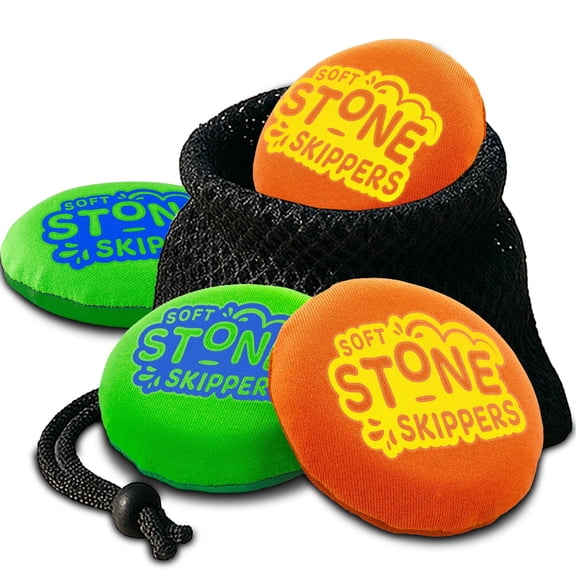Soft Stone Skippers Water Skip Disc - Orange & Green - Refresh Sports