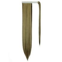 Soft Straight Ponytail Extensions 20-28 Inch Long Wrap Around Synthetic Hair Piece Clip in Ponytail Hair Extensions Hairpiece for Women Girls, 140-160g