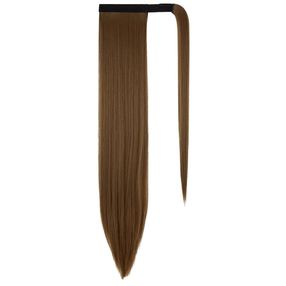 Soft Straight Ponytail Extensions 20-28 Inch Long Wrap Around Synthetic Hair Piece Clip in Ponytail Hair Extensions Hairpiece for Women Girls, 140-160g