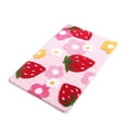 thumbnail image 1 of Soft Strawberry Flower Pattern Bath Mat, Soft Touches Bathroom Rugs with Not Slip Base, Easily Decoration, 1 of 16