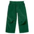 thumbnail image 1 of Soft Stretch Cord Pants With Knee Articulation - Matching Stitch | Forest Green, 1 of 5