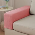 thumbnail image 1 of Soft Stretch Plush Armrest Cover, Armrest Covers for Chairs/Sofas, Couch Arm Covers, Furniture Protector Armchair Slipcover for Recliner, Set of 2(M,Pink), 1 of 3