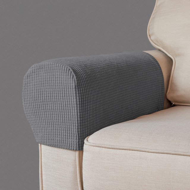 Soft Stretch Plush Armrest Covers, Stretch Armrest Covers for Chairs/Sofas, Couch Arm Covers