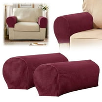 Soft Stretch Plush Armrest Stretch Armrest For Chairs/Sofas Couch Arm Furniture Protector Armchair Slipcovers For Recliner Set Of 2