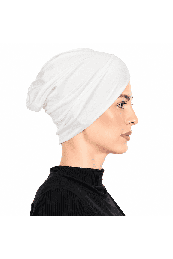 Soft Stretch Turban Cap for Women, Premium Viscose Seamless Wrap with 3-Way Styling, Comfortable Chemo Headwear